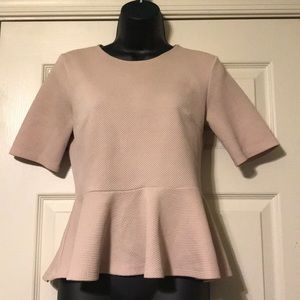 Blush pink peplum top